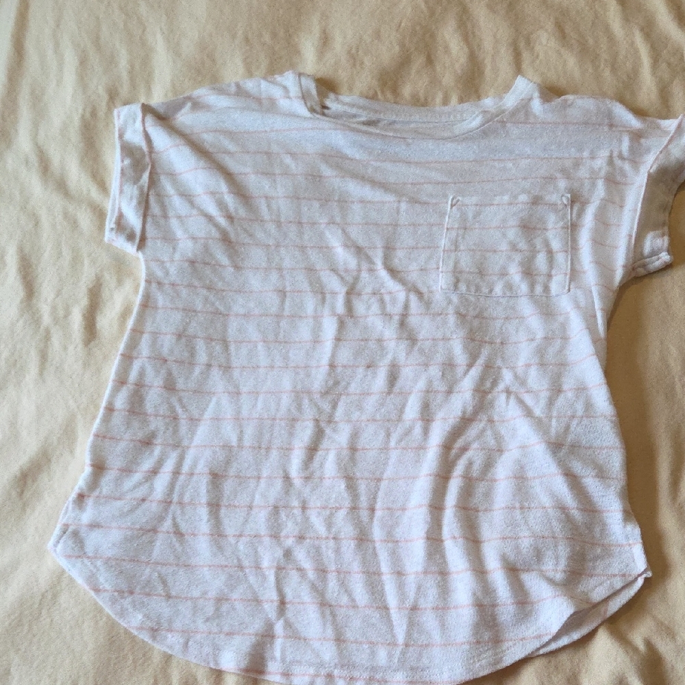 Womens Short Sleeved Stripped Top